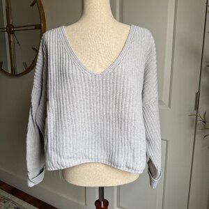 French Connection Gray Boxy Fit Cropped Sweater Size 2x